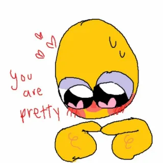 😍 you are pretty innit fofo, adorável, emoji, amor, positivo telegram sticker
