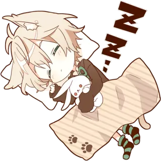 NEKOMIMI boy sticker :: @line_stickers whatsapp stickers