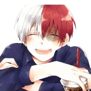 😄 Shoto Todoroki My Hero Academia Anime, Postać, Manga, Shoto Todoroki, My Hero Academia, Bohater, Superbohater telegram sticker