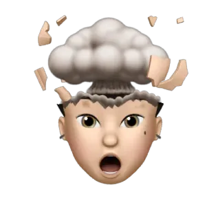🤯 взрыв, голова, эмодзи, шок, ошеломлен telegram sticker