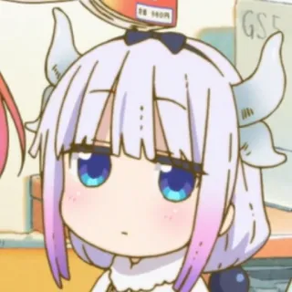 🍴 Kanna Kamui Miss Kobayashi's Dragon Maid anime, naga, kanna, imut whatsapp sticker