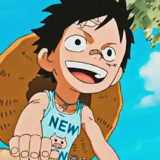 🏴‍☠️ Monkey D. Luffy One Piece NEW anime, one piece, luffy, cartoon, sticker telegram sticker