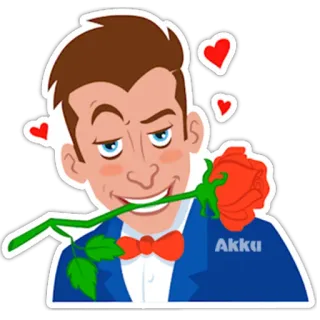 🌹 fiore, rosa, amore, romanzo, cuori telegram sticker