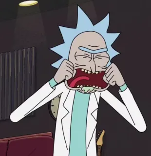 😤 Rick Sanchez Rick and Morty rick and morty, cartoon, rick, animatie, adult swim telegram sticker