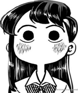 ☺️ Komi Shouko Komi Can't Communicate Anime, Manga, Komi Can't Communicate, Komi Shouko, Schattig, Expressieloos, Kawaii whatsapp sticker