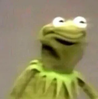 🐸 Kermit Kermit la rana, Muppets, Rana, Meme, Divertente, Espressione, Burattino telegram sticker