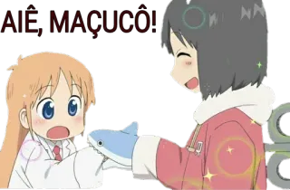 😯 AIÊ, MAÇUCÔ! Anime, Cartoni animati, Personaggi, Divertente, Adesivo, Carino telegram sticker