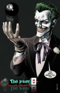 😱 Joker The Joker, This game will really kill you Le Joker, DC Comics, méchant, personnage de BD, boule de billard noire telegram sticker