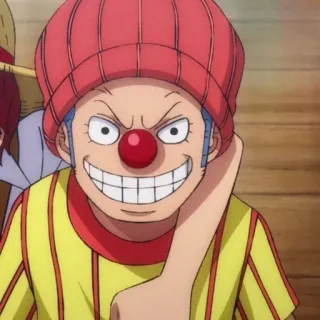 🤡 Buggy One Piece アニメ, ワンピース, バギー, ピエロ, 海賊 telegram sticker