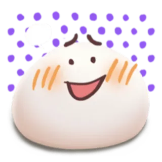 😀 Mochi, Kawaii, Fofo, Rubor, Mancha telegram sticker
