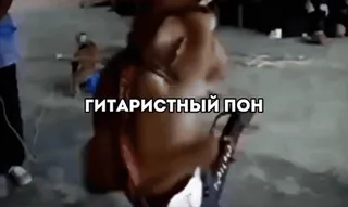 🦧 ГИТАРИСТНЫЙ ПОН gitar, musisi, poni, gitaris telegram sticker