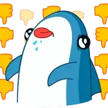 👎 싫어요, 싫음, 만화, 반대, 부정적, 반응 telegram sticker