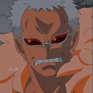 🦩 Donquixote Doflamingo One Piece อนิเมะ, ตัวร้าย, มังงะ, โดฟลามิงโก้, โกรธ telegram sticker