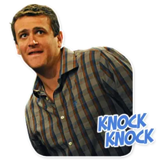 🙃 KNOCK KNOCK toc toc, blague, humour, autocollant telegram sticker