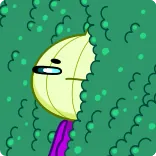😐 葉, 漫画, 緑, 目, キャラクター, イラスト whatsapp sticker