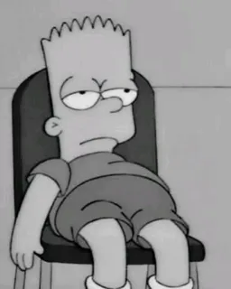 😒 Bart Simpson The Simpsons bart simpson, the simpsons, cartoon, animated, bored, tired, lazy telegram sticker
