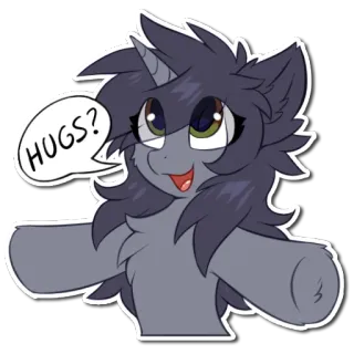 🤗 HUGS? 漫画, ハグ, 友情, 動物, かわいい telegram sticker