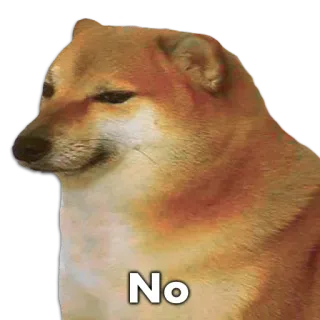 🐶 Doge No หมา, มีม, มีมอินเทอร์เน็ต, สัตว์, ชิบะอินุ, ไม่ whatsapp sticker