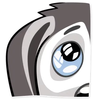 😯 tier, auge, süß, aufkleber whatsapp sticker