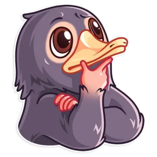 🤔 ニフラー, ファンタスティック・ビースト, 生き物, かわいい, 動物 telegram sticker