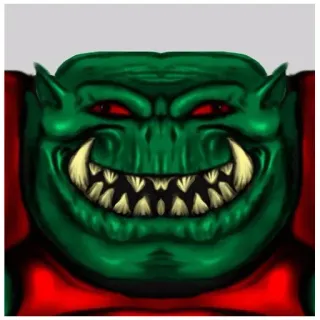 😁 орк, монстр, фэнтези, существо, зеленый, зубы telegram sticker