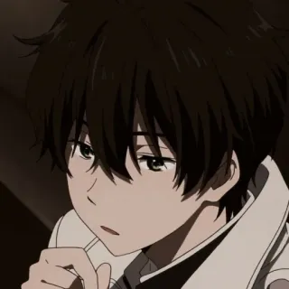 🔒 Anime, Menino, Retrato, Personagem, Arte, Ilustração telegram sticker