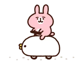 🚌 bunny, animal, sticker, cute, funny whatsapp sticker
