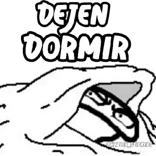 😑 DEJEN DORMIR sleep, tired, cartoon, bed, lazy telegram sticker