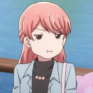 🎀 anime, garota, cabelo rosa, irritada, personagem, expressão telegram sticker