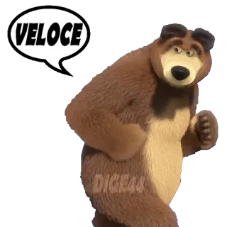 🏃‍♀️ VELOCE oso, velocidad, italiano, dibujos animados telegram sticker
