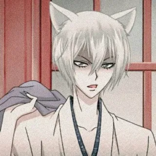 😟 Tomoe Kamisama Kiss Anime, Manga, Tomoe, Kamisama Kiss, Renard, Kitsune, Personnage telegram sticker
