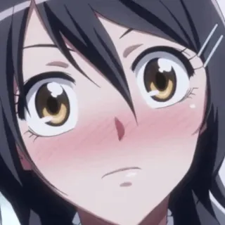 🍂 Anime, Gadis, Blush, Lucu, Manga, Potret telegram sticker