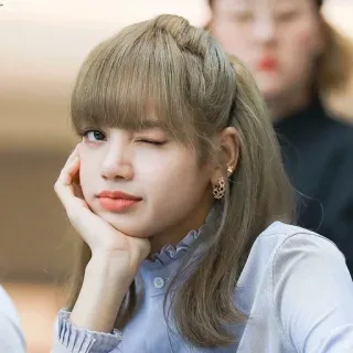 🐬 Lisa Lisa, Blackpink, K-pop, chanteuse, célébrité, femme, clin d'oeil telegram sticker