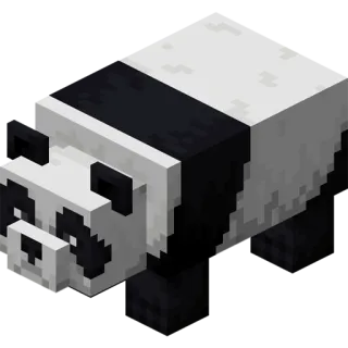 🐼 panda, minecraft, animal, jeu, blocs whatsapp sticker