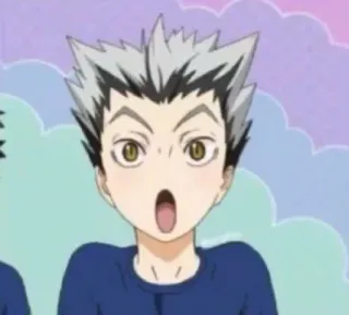 😧 Kotaro Bokuto Haikyuu!! Anime, Haikyuu, Kotaro Bokuto, Cartoon, Überrascht, Schockiert telegram sticker