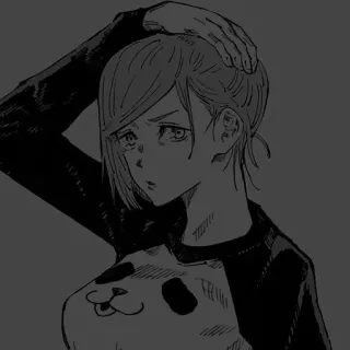 🗡️ Nobara Kugisaki Jujutsu Kaisen Аниме, Манга, Нобара, Магическая битва, Панда, Девушка telegram sticker