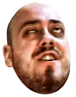 🤪 hombre, cara, expresión, gracioso, meme, calvo whatsapp sticker