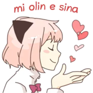 😘 Anya Forger Spy x Family mi olin e sina anime, cartoon, cute, fanart, anya forger, spy x family whatsapp sticker