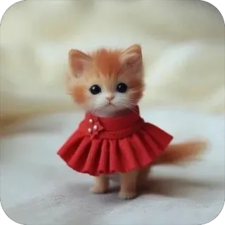 👏 gatito, gato, lindo, animal, vestido, mascota telegram sticker
