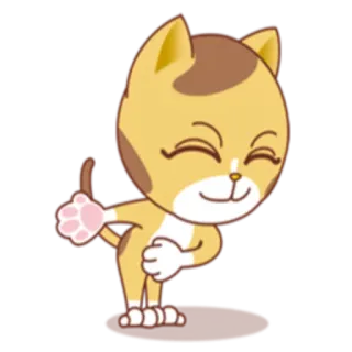 🙃 Katze, süß, Cartoon, Tier, fröhlich, Gruß telegram sticker