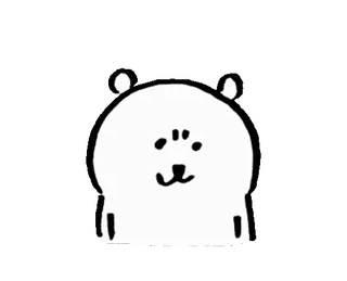 😠 ours, mignon, animal, blanc, dessin animé telegram sticker