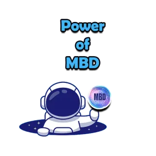 💪 Power of MBD astronaut, power, space, MBD telegram sticker