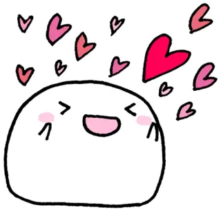 ❤️ любовь, сердце, милый, мультфильм, счастливый, каваий, капля whatsapp sticker