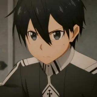 🖤 Kirito Sword Art Online Аниме, Персонаж, Sword Art Online, Кирито, Черные Волосы, Видеоигра telegram sticker