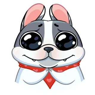 ☺️ cane, cucciolo, carino, animale, cartone animato, adesivo, animale domestico, occhi telegram sticker