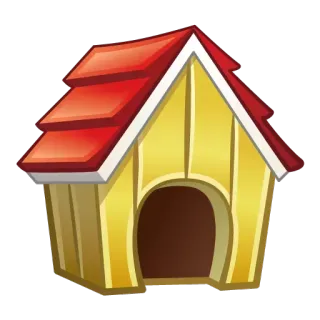 🤠 niche, maison pour animaux, chenil, abri pour chien, dessin animé telegram sticker