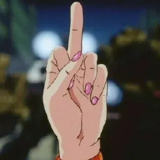 🖕 dito medio, maleducato, offensivo, gesto, mano telegram sticker