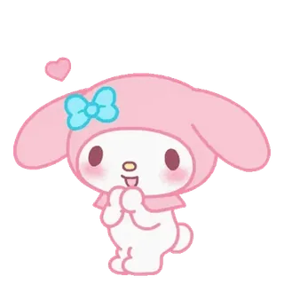 😊 My Melody My Melody, Sanrio, kawaii, lindo, rosa, dibujos animados telegram sticker