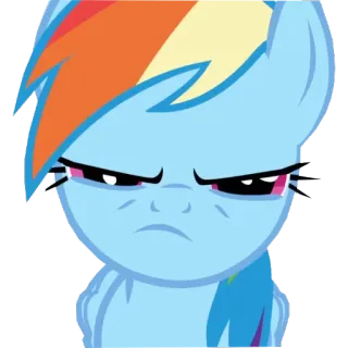 😠 Rainbow Dash My Little Pony Rainbow Dash, My Little Pony, cartoon, angry, sticker, pony telegram sticker