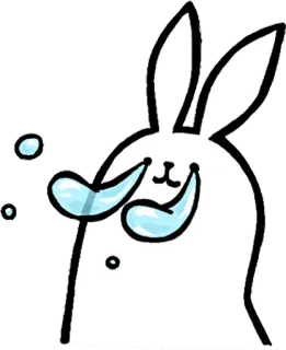 😭 coniglio, cartone animato, piangendo, triste, lacrime telegram sticker